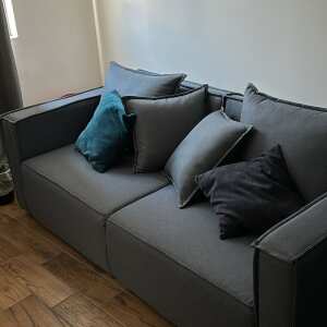 Juego de 4 Almohadas decorativas para sofá, cama y sofá, color blanco 20 x  20