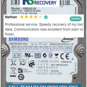 R3 Data Recovery Ltd 5 star review on 19th May 2022