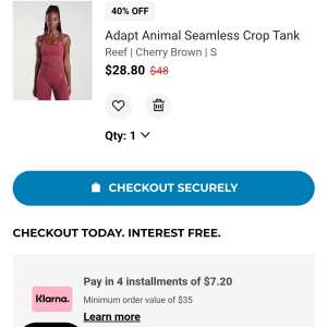 Adapt Animal Seamless Crop Tank