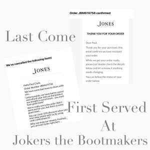 Jones Bootmaker 1 star review on 4th January 2024