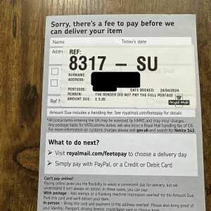 Royal Mail 1 star review on 30th May 2024