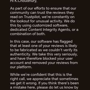 Trustpilot 1 star review on 10th June 2024