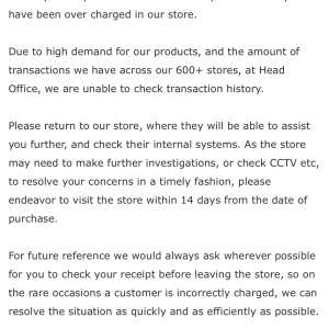 B&M Stores 1 star review on 22nd November 2022