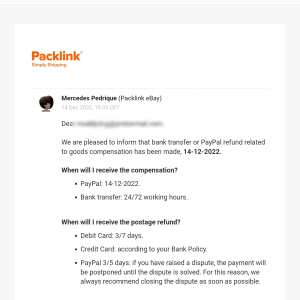 www.packlink.com 1 star review on 11th January 2023