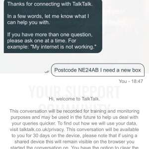 TalkTalk 1 star review on 20th June 2024
