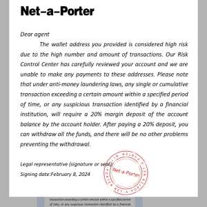 Net A Porter 1 star review on 1st March 2024