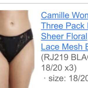 Camille Womens 3 Pack Lace Front Full Briefs - Camille from Camille  Lingerie UK