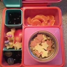OmieBox Bento Box for Kids - Insulated Bento Lunch Box with Leak Proof  Thermos Food Jar - 3 Compartments, Two Temperature Zones - (Sunshine)