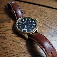 Original Vintage Highley Genuine Leather Watch Strap - Light Brown