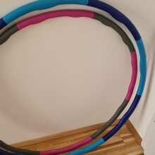 Überprüfen Sie das Bild - HULA HOOP REIFEN - ERWACHSENE - 8TEILIG - 1,5KG Dark-Light Blue