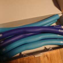 Überprüfen Sie das Bild - HULA HOOP REIFEN - ERWACHSENE - 8TEILIG - 1,5KG Dark-Light Blue