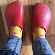 Review Image - Yellow & Pink Polka Dot Merino Wool Dress Swanky Socks Yellow/Pink / Medium (M 4-7/W 5-8)