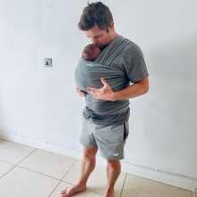 Review Image - Bamboo Baby Wrap - Solid Pebble Grey