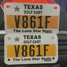 Personalized Custom 7" x 4" Novelty Motorcycle or Golf Cart License Plate