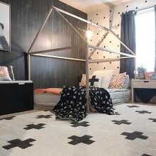 Review Image - Black Wooden Boards Wallpaper