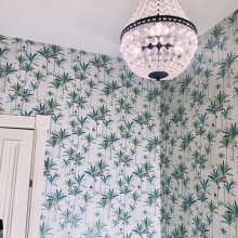 Review Image - Monkey Palms Wallpaper - Non-woven Wallpaper , Cream , Roll