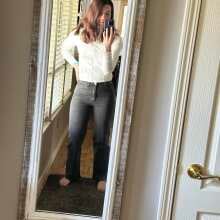 Review Image - Tyelee NanaMacs Original Non-Distressed Wide Leg Jeans (Washed Black) XS