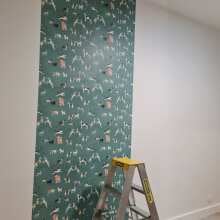 Review Image - Doggies Wallpaper - Non-woven Wallpaper , Turquoise , Roll