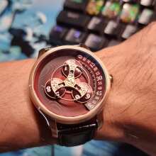 Review Image - Triptych Automatic Wandering Hour Rose Gold Wine