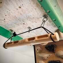 Clevo Climbing Board, Ceiling Mount, Hangboard, Training Board For Boulder Training At Home, Attaching Fingerboard, Campus Rails And Climbing Handles For More Grip, Includes Pull-Up Bar