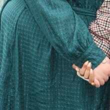 Review Image - CurveWow Square Net Shirt Dress Teal