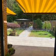 Review Image - 4x3m Large Free Arm Garden Parasol - Slate