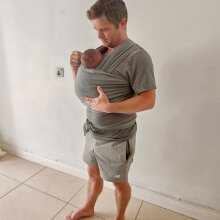 Review Image - Bamboo Baby Wrap - Solid Pebble Grey