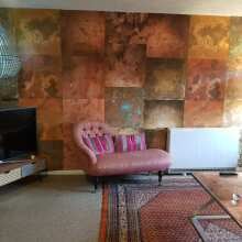 Review Image - Bronze & Copper Wallpaper - Non-woven Wallpaper , Roll
