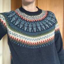 Review Image - Lowell Fair Isle Jumper Navy Size 14