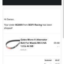 Cintura Del Compressore Della Ventola Di Gates Alternatore Per - Foto 5