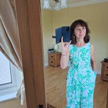 Review Image - Padra Lenzing EcoVero™ Wide Leg Printed Jumpsuit Evergreen Size 10
