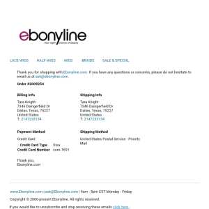 Ebonyline 1 star review on 12th March 2024