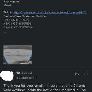 Basharcare 1 star review on 25th June 2021