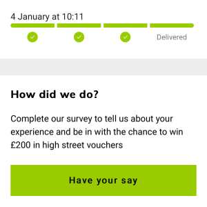 Yodel 1 star review on 6th January 2024