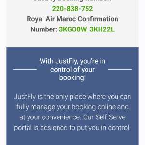 JustFly 1 star review on 23rd June 2023