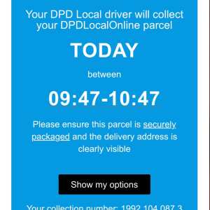 DPD Local 1 star review on 27th October 2023