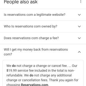 Reservations.com 1 star review on 8th May 2021