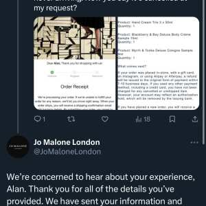 Jo Malone London 1 star review on 7th April 2024