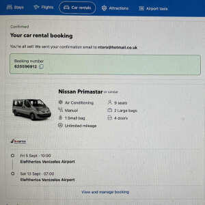 surprice car rental 1 star review on 5th September 2025