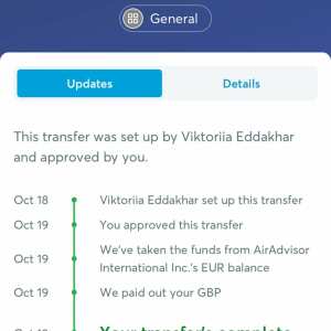 AirAdvisor 1 star review on 20th October 2022