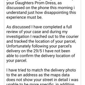 millybridal 1 star review on 7th July 2021
