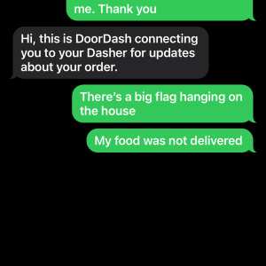 DoorDash 1 star review on 4th May 2024