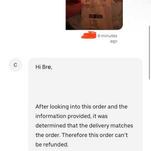 UberEATS 1 star review on 29th March 2024