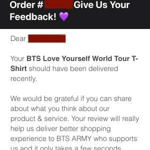 btsmaniashop.com 1 star review on 19th August 2022