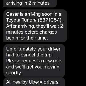 Uber Support 1 star review on 24th April 2024