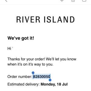 River Island 1 star review on 27th July 2022