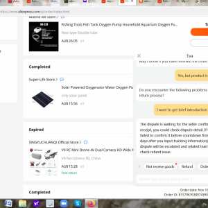 Aliexpress 1 star review on 28th September 2023