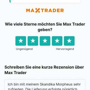 Max Trader 5 star review on 23rd April 2024