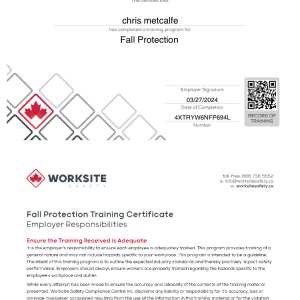 Worksite Safety Compliance Centre 5 star review on 12th April 2024