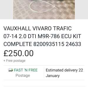 Vaux Spares Ltd 1 star review on 20th January 2021